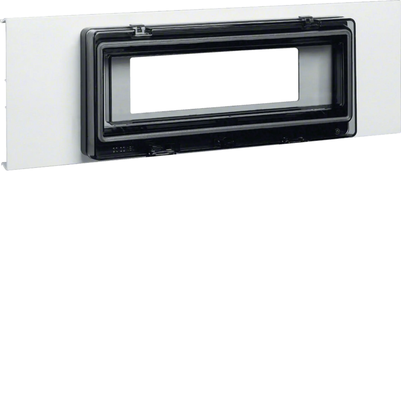Blende Automateneinbaueinheit 9-fach Klarsichttür PVC zu BRA/S OT 120mm reinweiß | Hager