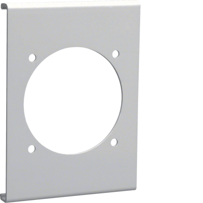 Blende CEE-Steckdose 60er Befestigungsspur PVC zu FB Oberteil 130mm lichtgrau | Hager