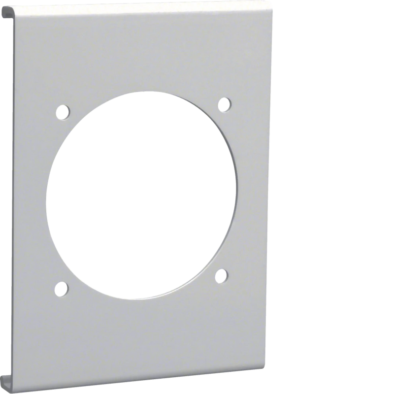 Blende CEE-Steckdose 60er Befestigungsspur PVC zu FB Oberteil 130mm lichtgrau | Hager