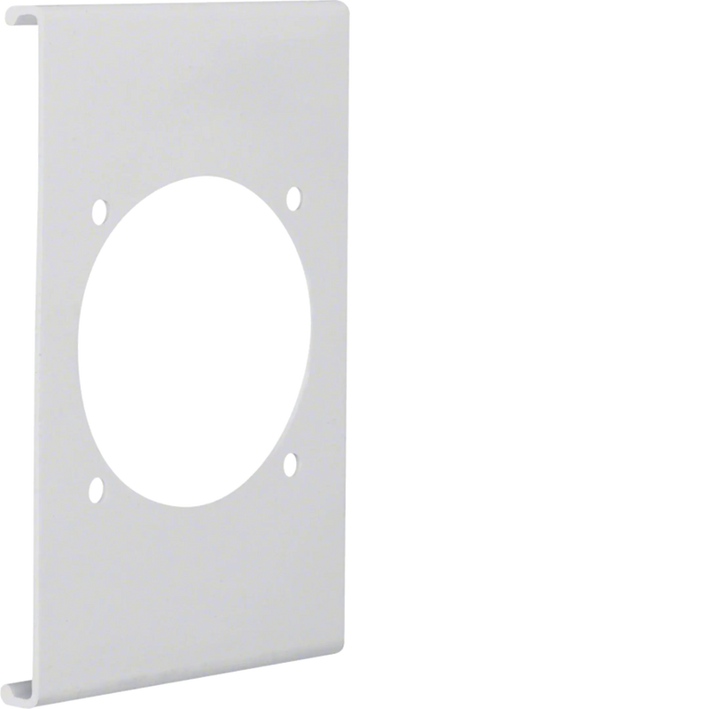 Blende CEE-Steckdose 60er Befestigungsspur PVC zu FB Oberteil 150mm lichtgrau | Hager