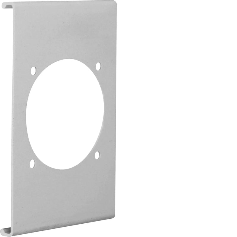 Blende CEE-Steckdose 60er Befestigungsspur PVC zu FB Oberteil 150mm steingrau | Hager