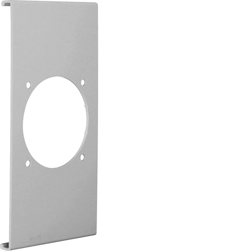 Blende CEE-Steckdose 60er Befestigungsspur PVC zu FB Oberteil 190mm steingrau | Hager
