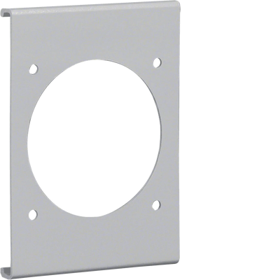 Blende CEE-Steckdose 70er Befestigungsspur PVC zu FB Oberteil 130mm lichtgrau | Hager