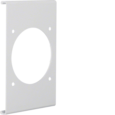 Blende CEE-Steckdose 70er Befestigungsspur PVC zu FB Oberteil 150mm lichtgrau | Hager