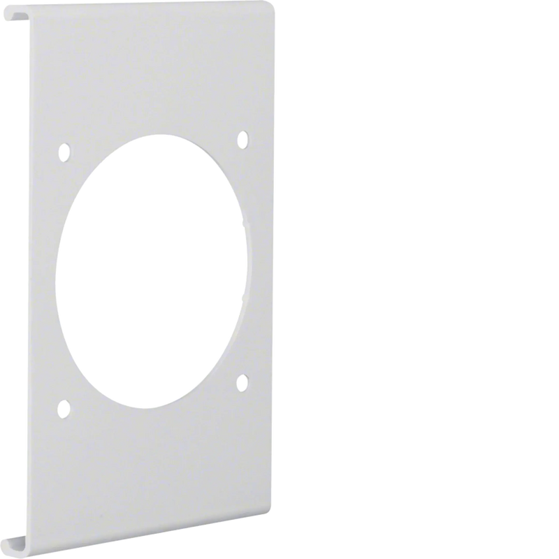 Blende CEE-Steckdose 70er Befestigungsspur PVC zu FB Oberteil 150mm lichtgrau | Hager