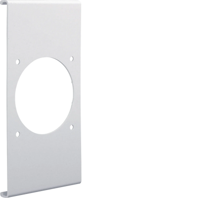 Blende CEE-Steckdose 70er Befestigungsspur PVC zu FB Oberteil 190mm lichtgrau | Hager