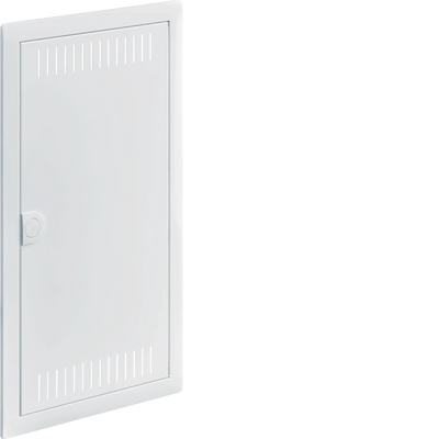 Blendrahmen, Volta, 3reihig, mit geschlitzter Stahlblechtür, RAL9016 | Hager