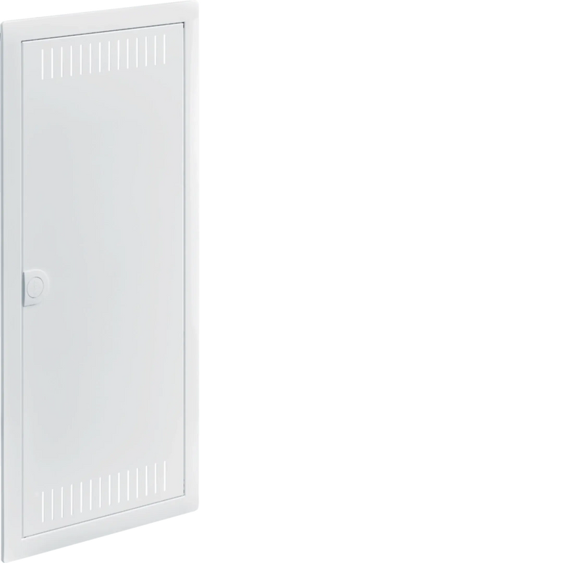 Blendrahmen, Volta, 4reihig, mit geschlitzter Stahlblechtür, RAL9016 | Hager