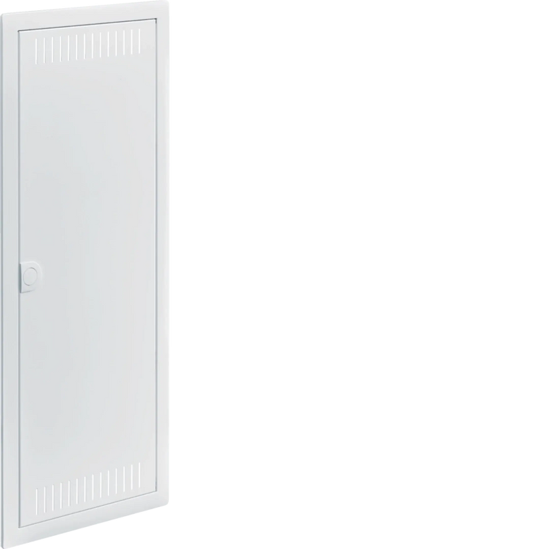 Blendrahmen, Volta, 5reihig, mit geschlitzter Stahlblechtür, RAL9016 | Hager