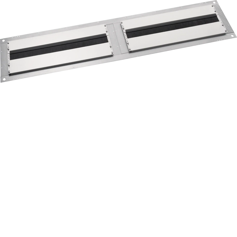 Bodenblech 3-teilig mit Bürsten 1600x400 (BxT) verzinkt | Hager
