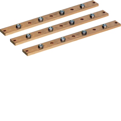 CU-Schiene, universN, 40x10mm, 2feldig, für 4Trennerleisten NH1-3, (3 Stück) | Hager