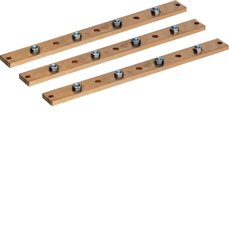 CU-Schiene, universN, 40x10mm, 2feldig, für 4Trennerleisten NH1-3, (3 Stück) | Hager