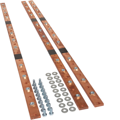 CU-Schienen, univers, 40x10mm, 6feldig, für 12 Trennerleisten NH1-3, (3 Stück) | Hager