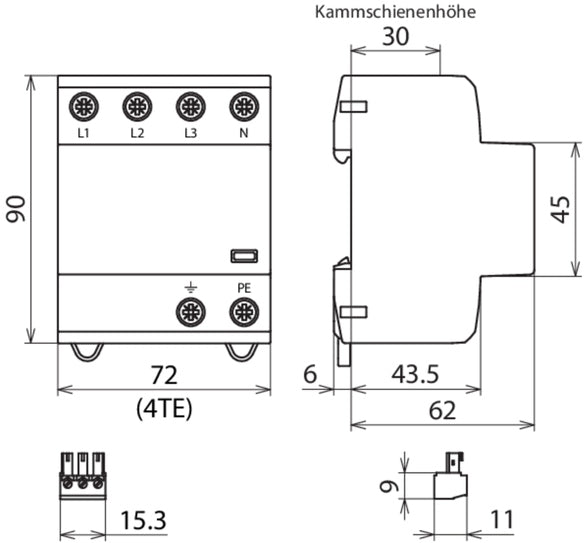 DEHN Kombiableiter DEHNshield DSH B TNS 255 FM TN-S Dehn 941406 | ismailkar.de