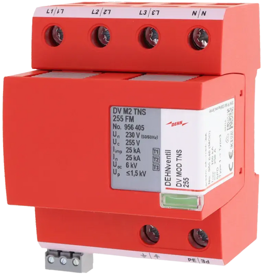 DEHNventil M2 TNS FM – Modularer Kombi-Ableiter Typ 1+2+3 für TN-S-Systeme, Art.-Nr. 956405 | Dehn