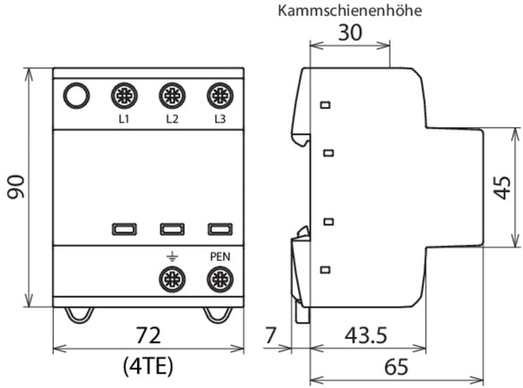 Dehn Kombiableiter 941300 DSH TNC 255 DEHNshield Kombi-Ableiter | Dehn & Söhne