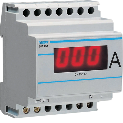 Digitales Amperemeter Wandlermessung 0-150 A | Hager