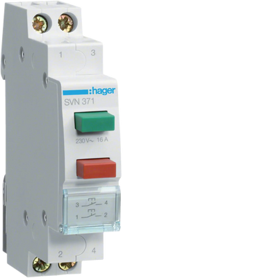 Doppeltaster 16A 2 Schließer 230V AC 1PLE | Hager