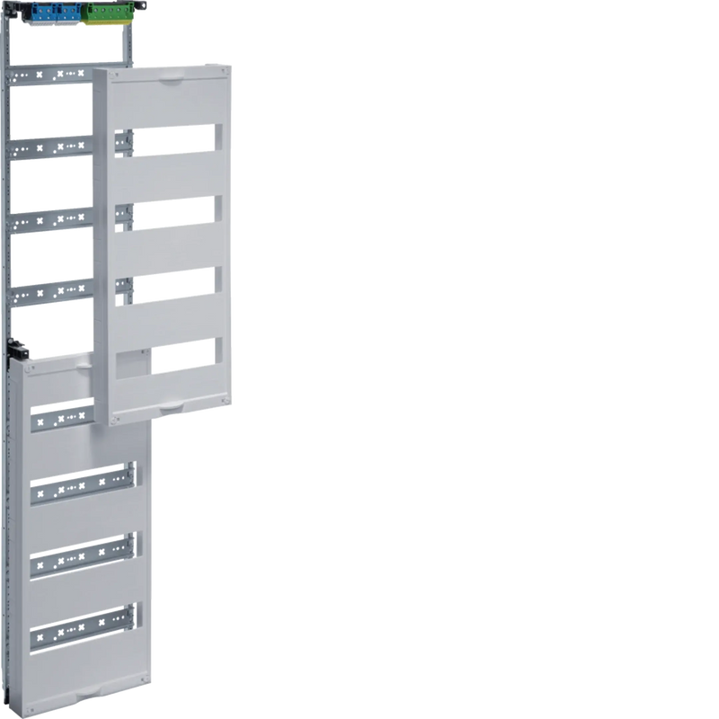 Einbausatz, univ. FW, mit Hutschienen, für Feldvert.UP 8 reihig, 1200x250mm, QC | Hager