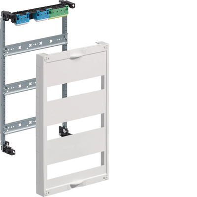 Einbausatz, univ.FW, m. Hutschienen, f. Feldverteiler UP 3reihig, 450x250mm, QC | Hager