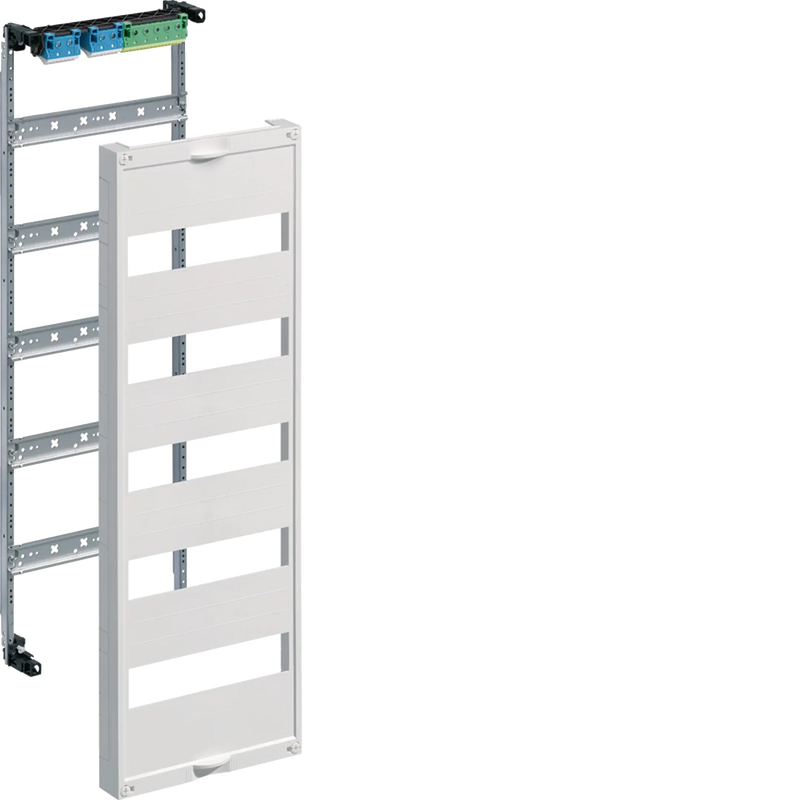 Einbausatz, univ.FW, m.Hutschienen, f. Feldverteiler UP 5reihig, 750x250mm, QC | Hager