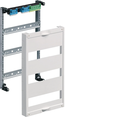 Einbausatz, univ., m. Hutschienen, f. Feldverteiler AP 3-reihig, 450x250mm, QC | Hager
