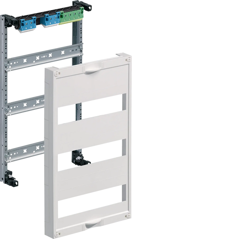 Einbausatz, univ., m. Hutschienen, f. Feldverteiler AP 3-reihig, 450x250mm, QC | Hager