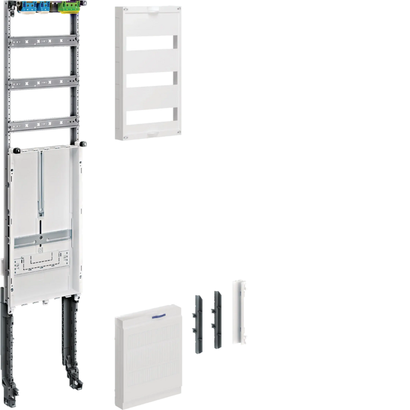 Einbausatz, univers Z, Höhe 1200mm, 1 Zählerplatz, 1-feldig, für Sammelschienen | Hager