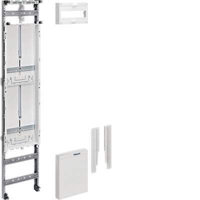 Einbausatz, univers Z, Höhe 1200mm, 2 Zählerplätze, 1-feldig, mit Hutschiene | Hager