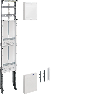 Einbausatz, univers Z, Höhe 1350mm, 2 Zählerplätze, 1-feldig, für Sammelschienen | Hager