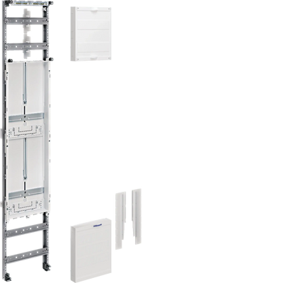 Einbausatz, univers Z, Höhe 1350mm, 2 Zählerplätze, 1-feldig, mit Hutschiene | Hager