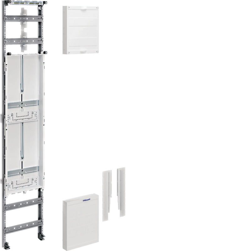 Einbausatz, univers Z, Höhe 1350mm, 2 Zählerplätze, 1-feldig, mit Hutschiene | Hager