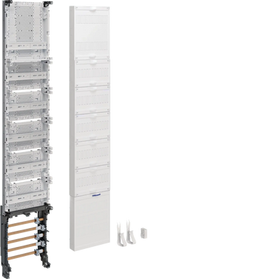 Einbausatz, univers Z, mit Sammelschienen, 5 x RfZ und APZ oben, 1350 mm | Hager