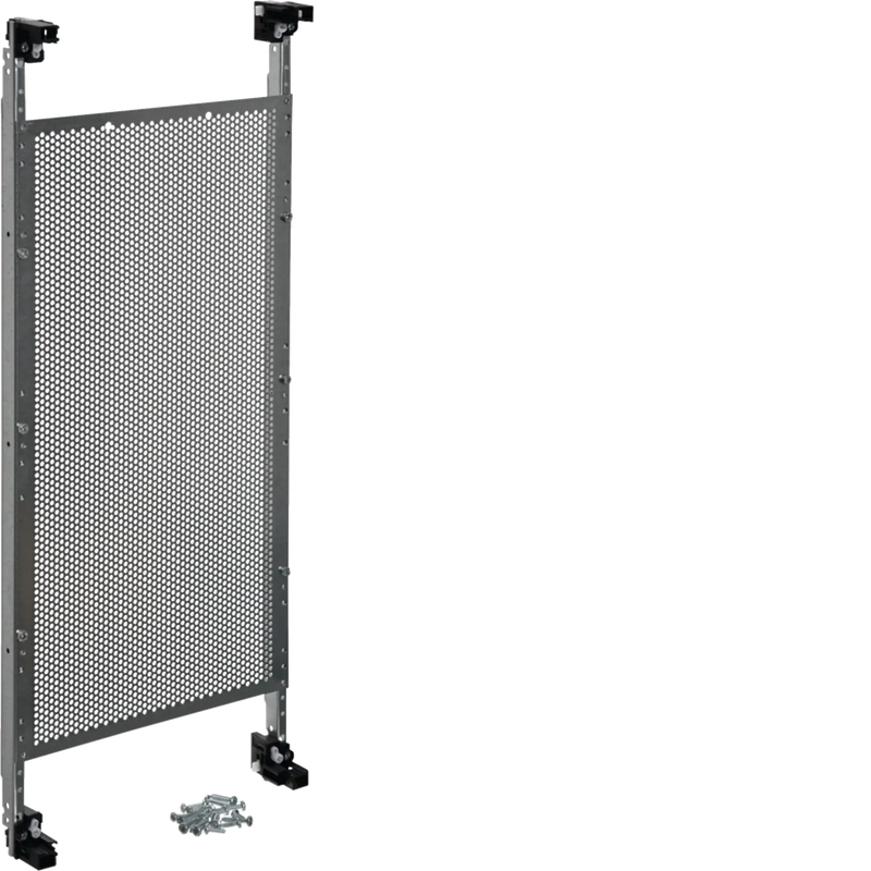 Einbausatz, univers, FW, Media mit Lochblech Montageplatte, 600x250mm | Hager