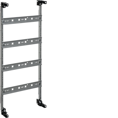 Einbausatz, univers, FW, m.Hutschienen u. Haubentürmen, o.Abdeckung, 600x250mm | Hager