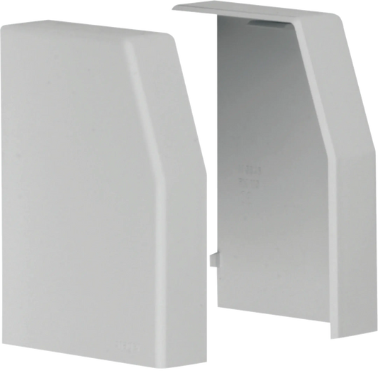 Endstück Paar schnittkaschierend zu Rangierkanal RK 110x80mm lichtgrau | Hager