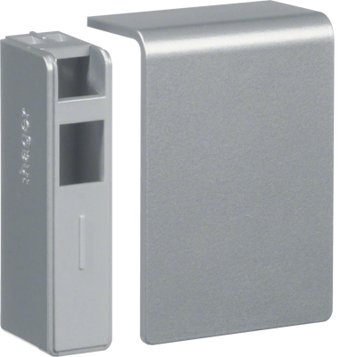 Endstück schnittkaschierend halogenfrei zu SL 20x55mm Dekor Aluminium | Hager
