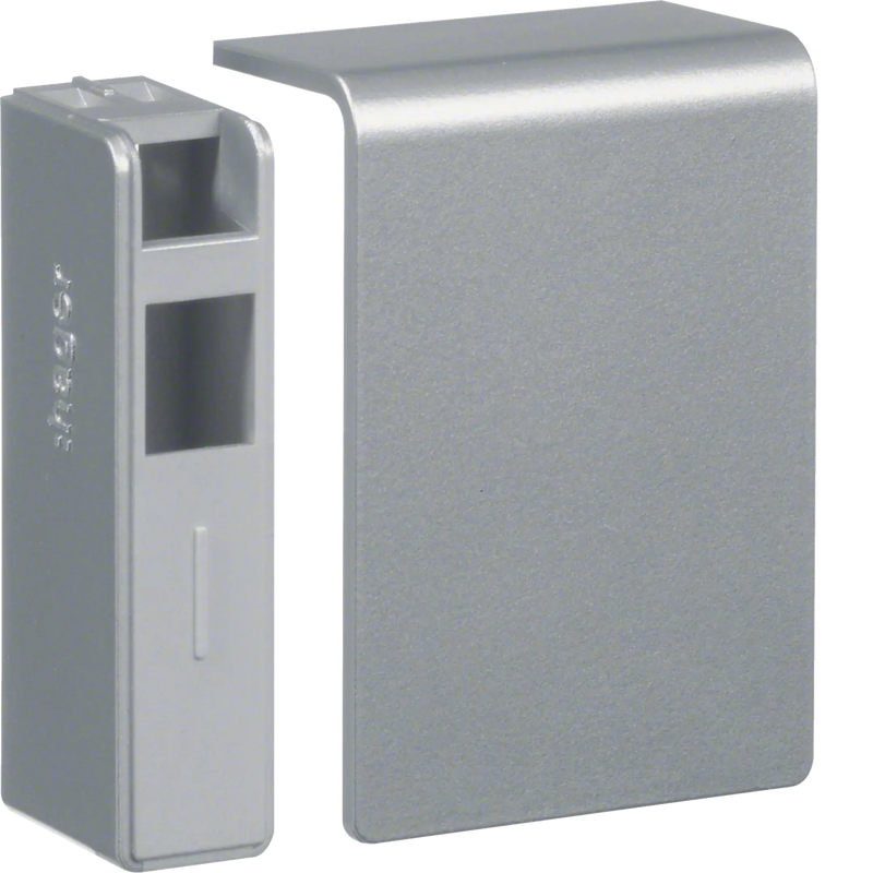 Endstück schnittkaschierend halogenfrei zu SL 20x55mm Dekor Aluminium | Hager
