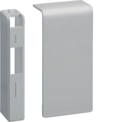 Endstück schnittkaschierend halogenfrei zu SL 20x80mm Dekor Aluminium | Hager