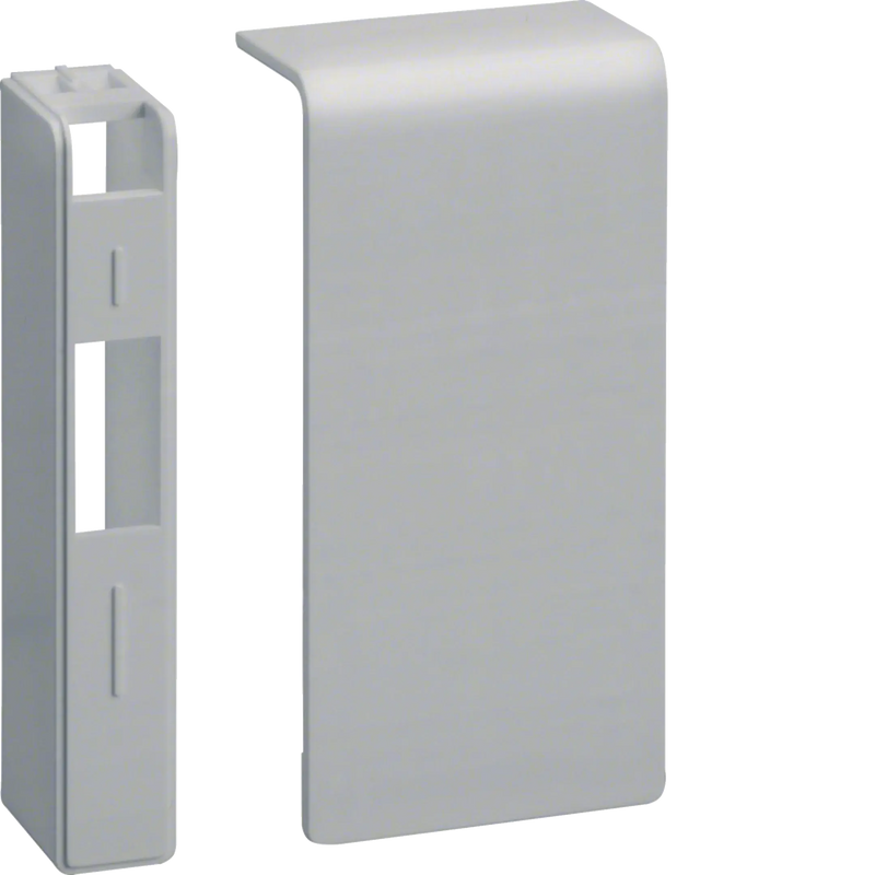 Endstück schnittkaschierend halogenfrei zu SL 20x80mm Dekor Aluminium | Hager
