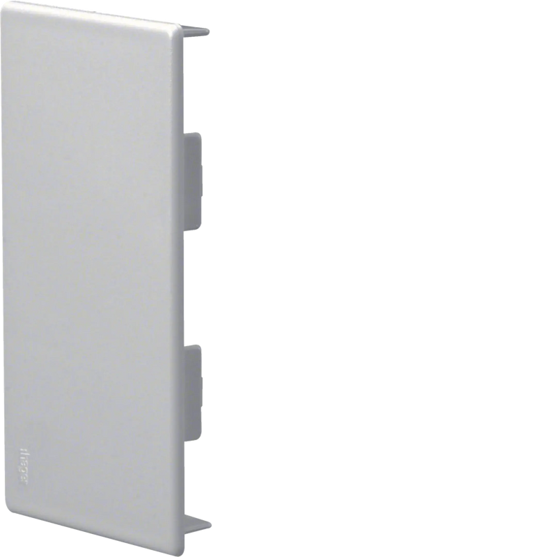Endstück zu Brüstungskanal BR 70x130mm aus PVC in lichtgrau | Hager