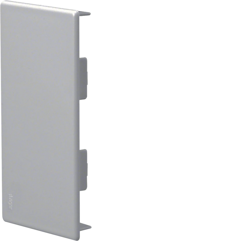 Endstück zu Brüstungskanal BR 70x130mm aus PVC in steingrau | Hager