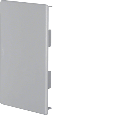 Endstück zu Brüstungskanal BR 85x130mm aus PVC in steingrau | Hager