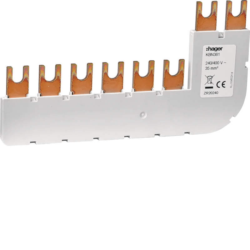 Erdungsbügel  3P+N 35mm² 90° Winkel für SPA180N | Hager
