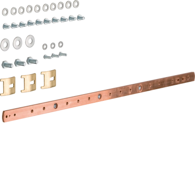 Erdungsschiene, univers, Cu 20 x 5 mm, 2-feldig | Hager