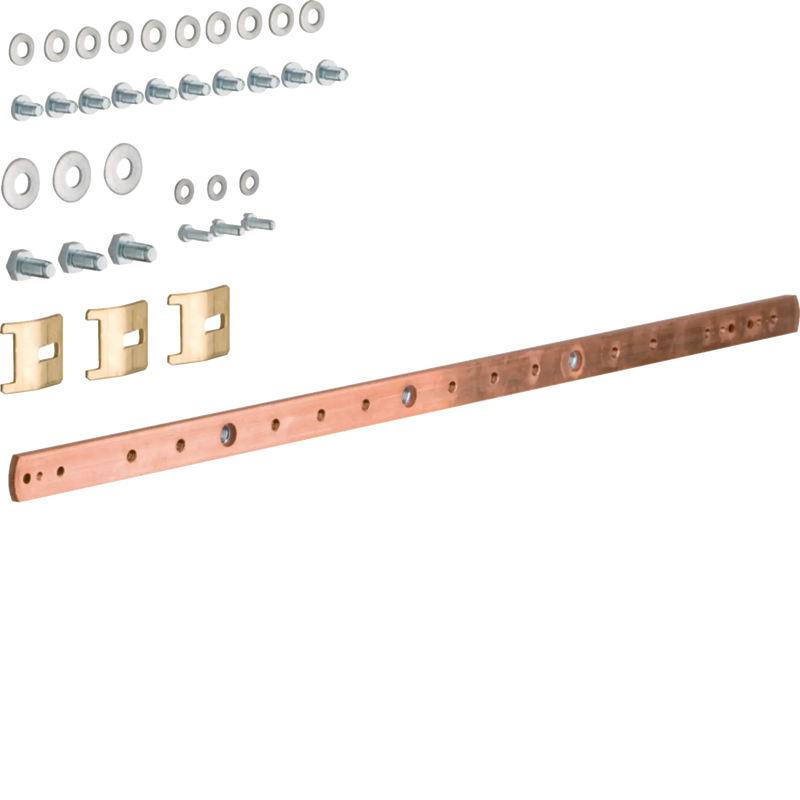 Erdungsschiene, univers, Cu 20 x 5 mm, 2-feldig | Hager