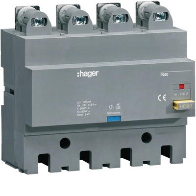 FI-Block P250 4P 100A Idn 300 mA fest | Hager
