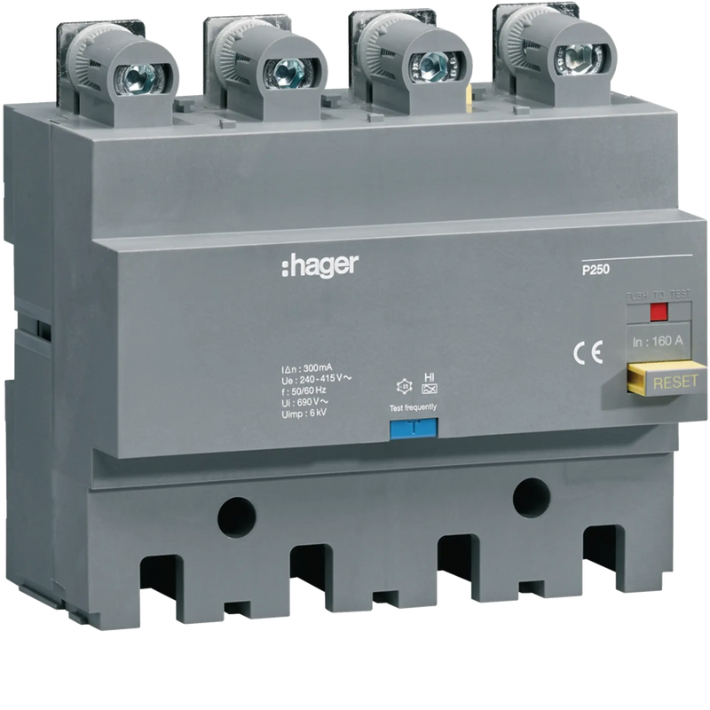 FI-Block P250 4P 160A Idn 300 mA fest | Hager