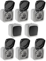 Feuchtraum Steckdosen Starter-Kit, 8-teilig, IP44 | Chilitec - Thumbnail 1