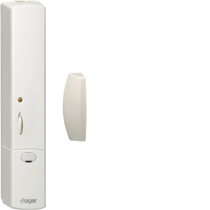 Funk Fensterkontakt mit Batterie, weiß | Hager